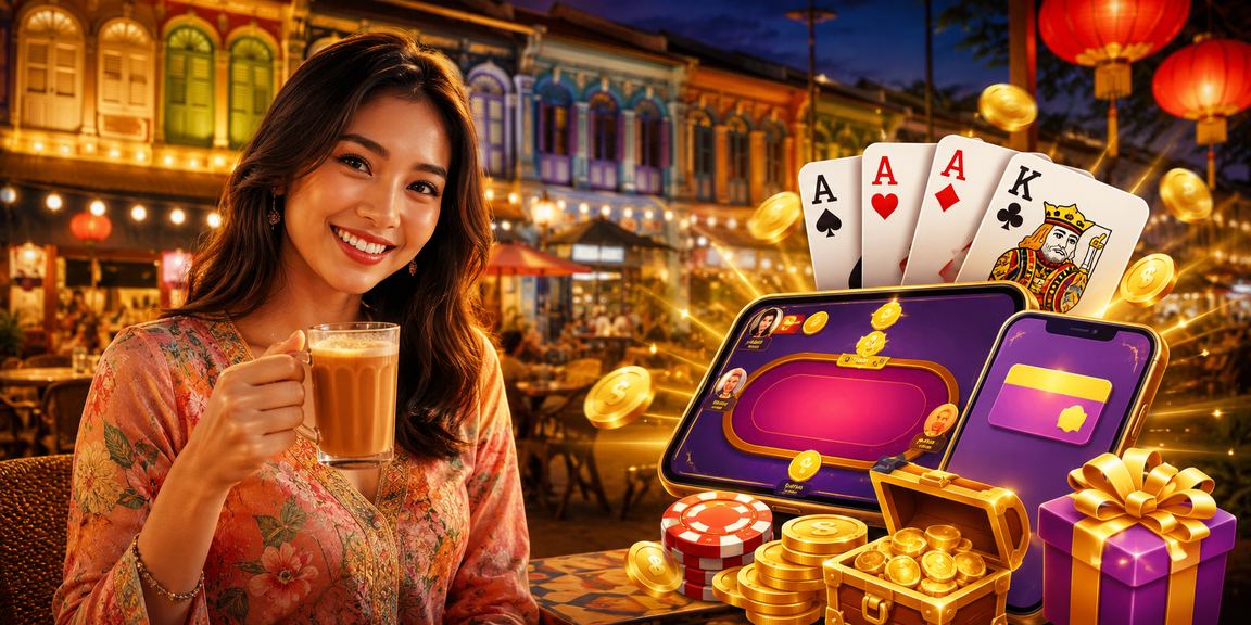 Permainan Teen Patti dalam suasana Pulau Pinang dengan reka bentuk tradisional Malaysia